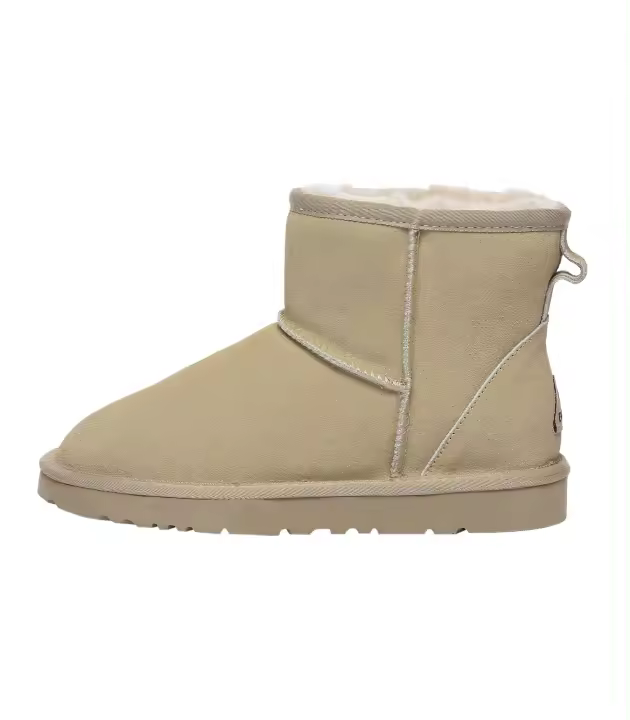 Botas calientes pelo australianas cortas de cuero, modernas y cálidas - Ostrich - 1