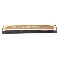 Harmonica Profesional De 24 Agujeros Para Principiantes Instrumento Musical De Metal Organ Blues Harp Harmonium - details 3