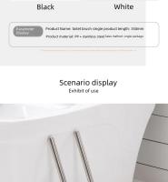 Cepillo De Limpieza Para Inodoro Con Acero Y Plástico Escobilla De Baño Esencial Herramienta De Lavabo Kit De Accesorios Domésticos - details 11
