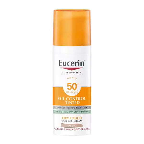 EUCERIN - Gel-Crema Solar Oil Control Tinted Medium Dry Touch SPF50+ - 1