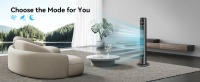 AIGOSTAR Ventilador de Torre con Mando a Distancia, Conexión Smart: WiFi+Bluetooth,Temporizador Programable, 3 Modos y 3 Velocidades, Pantalla LED. - details 4