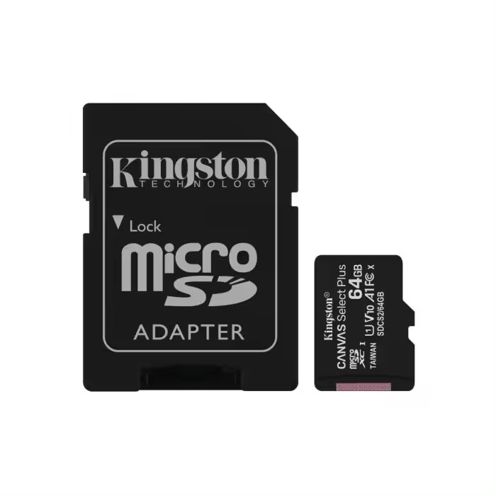 Tarjeta de Memoria Kingston, Micro SD de 64gb, Canvas Select Plus, Clase 10 | 100mb/s | SDCS2/64GB - 1