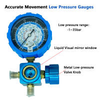 Gauge De Aire Acondicionado Para Refrigerantes R410A R22 R134a R404A Manifold Manómetro Con Espejo Visual 500psi/800psi - details 12