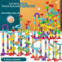 Juego De Bloques De Construcción DIY Para Niños Carril De Marmol Con Bola Laberinto 3D Regalo De Navidad Conjunto De 45/93/113/142 Piezas - details 0
