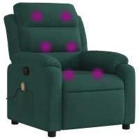 vidaXL Sillón de masaje reclinable de terciopelo Gris claro, Gris oscuro, Verde oscuro Sillon Dormitorio Sillon Comodos Silla Relax Sillón Sofá - details 3