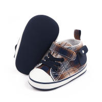 Zapatillas De Lona Para Bebé Primera Caminata Suave Algodón Moda Casual Zapatillas De Pre-walking Para Niños Y Niñas 0-6-12 Meses Azul/Negro/Rosa - details 4