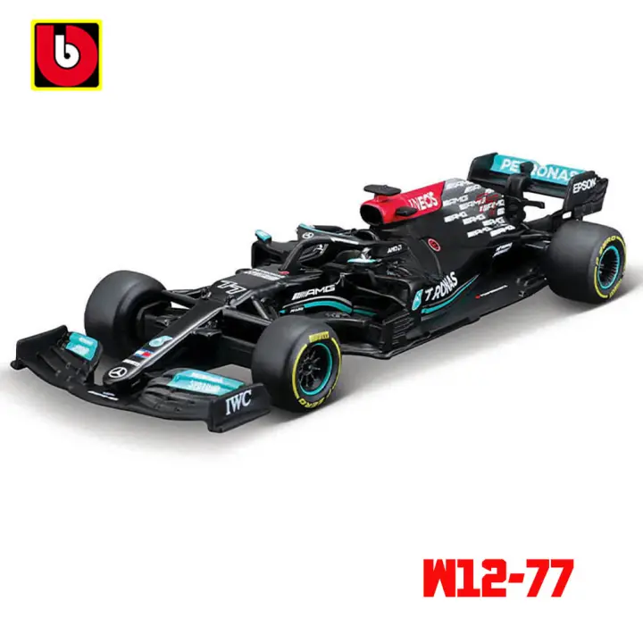 Modelo De Coche De Lujo Bburago 1:43 Mercedes-AMG Petronas F1 Team 2022 Hamilton W13 W12 W10 W07 Colección De Juguetes Para Adultos Y Niños - 1
