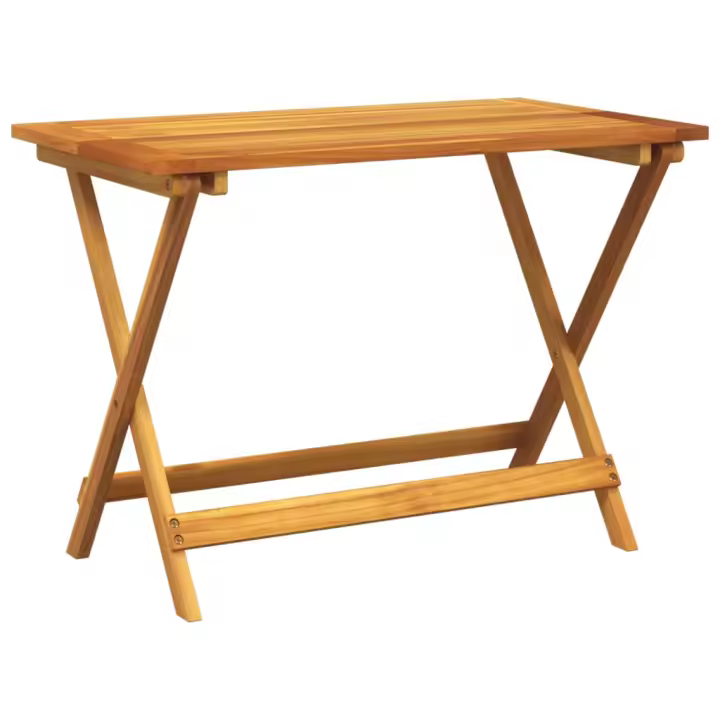 Mesa de Jardín plegable Madera maciza de Acacia 90x52,5x65 cm - 1