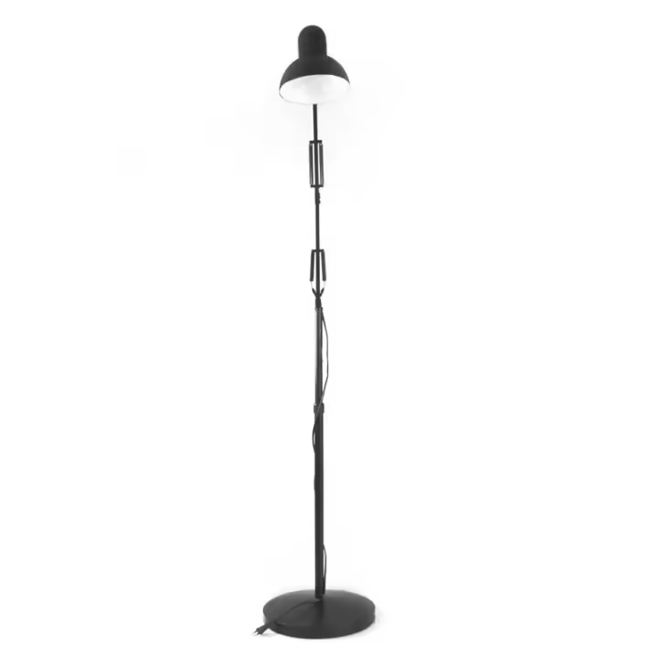 CRISTAL RECORD Lámpara de Pie Luxo Negra - Diseño Elegante - 1