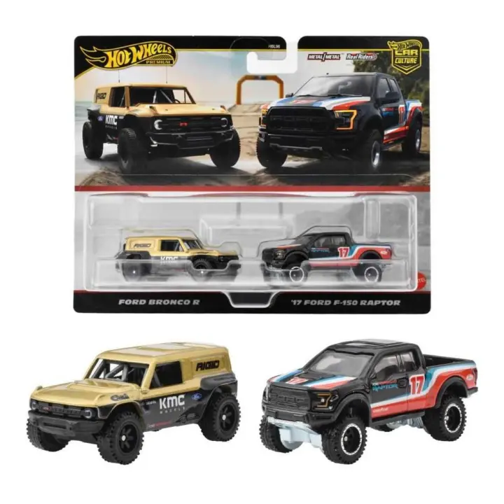 Hot Wheels Premium Pack 2 Ford Bronco R y '17 Ford F-150 Raptor - 1