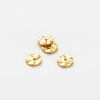 30pcs/lot Perlas De Metal Planas Y Redondas Plateadas Con Ondulación Para Collar Pulsera Y Joyería Componentes 14K 18K Doradas Tamaños 4-6-8mm - details 6