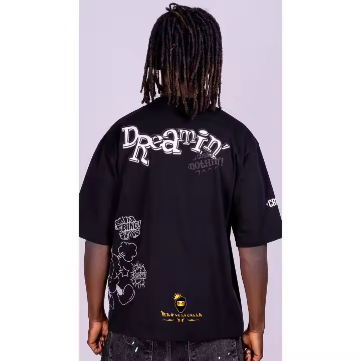 Camiseta Left Point Negra Dreamin' Hombre - 1