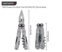 SOG 19 En 1 PowerLitre Tijeras Multifuncionales Plegables EDC Mini Herramientas Portátiles Afilador De Hojas Para Exteriores Y Sobrevivencia PL1001-CP - details 3