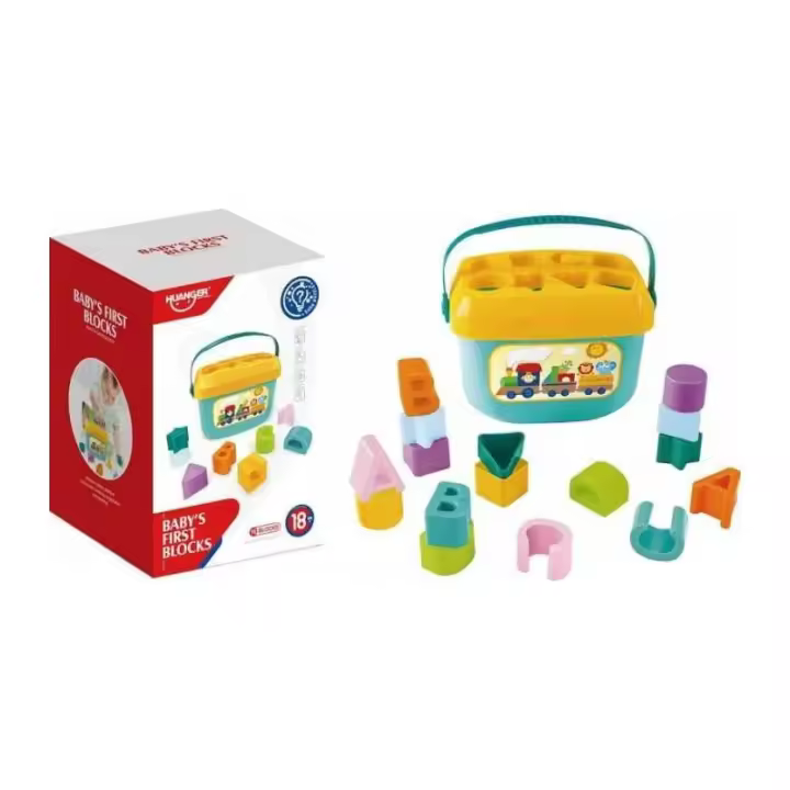 Cesta de Bloques Infantiles para Bebé de Panritos - Juguete de Construcción Divertido y Educativo - 1