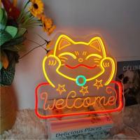 Lámpara Neón LED Maneki-neko Signo De Suerte Gato Abierto Luz Neon Ajustable Para Decoración De Tiendas Y Clubes - details 1