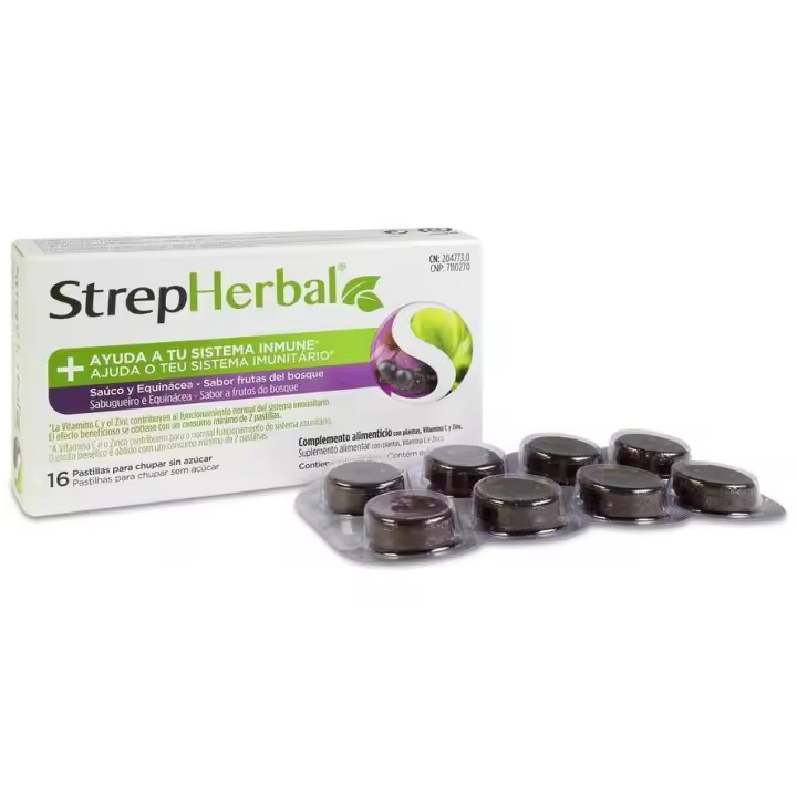 Strepherbal Saúco Y Equinácea Sabor Frutas Del Bosque 16Comp - 1