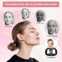 Espejo De Maquillaje Con Luz Y Magnificación 2X Espejo Solar UV Tamaño De Billetera 3.5 Pulgadas Para Pruebas De Cámara - details 7