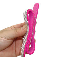 Collar De Cuero Suave Rosa Para Perros Y Gatos Ajustable Con Rhinestones Didog Adecuado Para Pequeños Y Medianos Animales XS S M Chihuahua - details 4