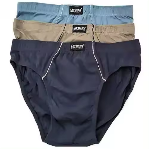 Unco Pack 3 Slip 100% Algodón Goma Ancha En La Cintura 802 - 1