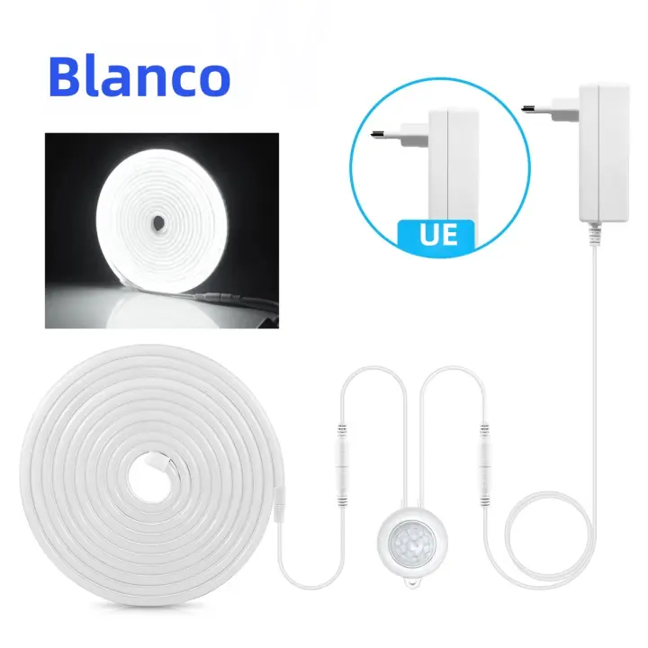 Tira De LED 5m Con Sensor De Movimiento 3m Luz Neón DC 12V Detectores De Movimiento PIR Iluminación Decorativa Para Cocina Y Paredes - 1