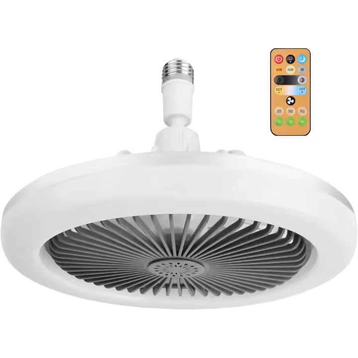 Ventilador de Techo with Luz LED Regulable 30W, E27 Lámpara, Remote Control, 3 Velocidades, Diseño Moderno Silencioso para Dormitorio - 1