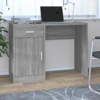 vidaXL Escritorio con cajón y armario 100x40x73 cm en color Roble/Roble ahumado/Gris hormigón y más | estructura resistente ideal para salón dormitorio o estudio - details 7