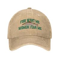 Gorro De Béisbol Unisex 'Fish Want Me Women Fear Me' Estilo Desgastado Clásico Protección Solar Ajustable Para Todas Las Estaciones - details 0
