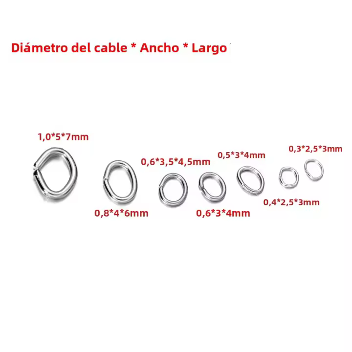 200pcs Anillos De Salto Ovalados De Acero Inoxidable Fuerte Para Fabricación De Joyas DIY Accesorios De Collar Y Pulsera Conectores - 1