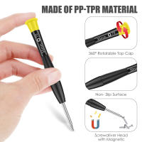 Juego De Destornilladores Magnéticos Mini 25Pcs Antideslizantes Con Mango Cabezas Métricas Pentagonales Torx Plano Cruzado Y Multifuncional De Acero Cromo-vanadio - details 1