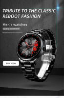 Reloj De Pulsera De Lujo Para Hombre Boruse De Acero Inoxidable Resistente Al Agua Deportivo Moda Con Hub De Rueda Relogio Masculino Quartz - details 0