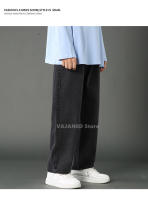 Nuevos Jeans Casuales Para Hombre 2024 Estilo Coreano Hip Hop Rectos De Pierna Ancha Pantalones Vaqueros Couple En Negro Y Azul Claro Cierre De Cremallera Talla Media - details 14