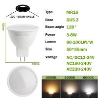 8PCS Bombillas De Luz Spot MR16 GU5.3 LED 110V 220V 12V Interchangeables Con Lámpara Halógena De 40W Para Iluminación Doméstica - details 3