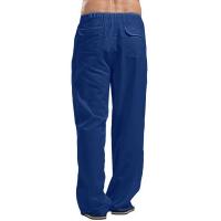 Pantalones De Lino Para Hombre Estilo Casual Con Varios Bolsillos Corte Recto Ligero De Peso Transpirable Para Primavera Otoño Verano Disponible En 5 Colores - details 7
