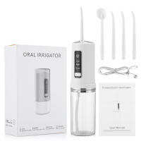 Fregadero Oral Portátil Irrigador De Agua Jeta Dental Herramientas De Limpieza De Dientes 230ML 4 Boquillas Máquina De Limpieza De Bocas - details 0