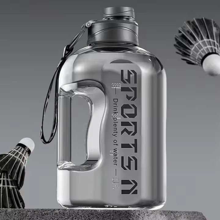 Botella De Agua Negra Para Deportes 2,7/1.7L With Tapa De Agua Y Para Gimnasio Viajes Senderismo Camping en Prueba De Fugas Para Hombres Y Mujeres - 1