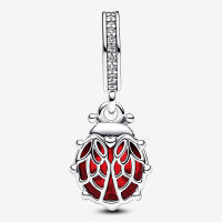 Pandora Charm de Colgante en Plata de Lei Mariquita Roja 792571C01,Incluye Caja Original - details 0