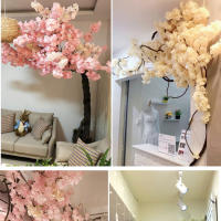Arco De Boda De Seda Roja De 80cm Con Ramas De Cerezo Artificial Decoración Para Hogar Y Bodas Elemento De Decoración De Eventos - details 13