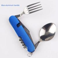 Juego De Utensilios De Camping Plegable Multi Funcional Cuchillo Fork Cuchara Para Actividades Al Aire Libre Deportes Picnic Viaje - details 2