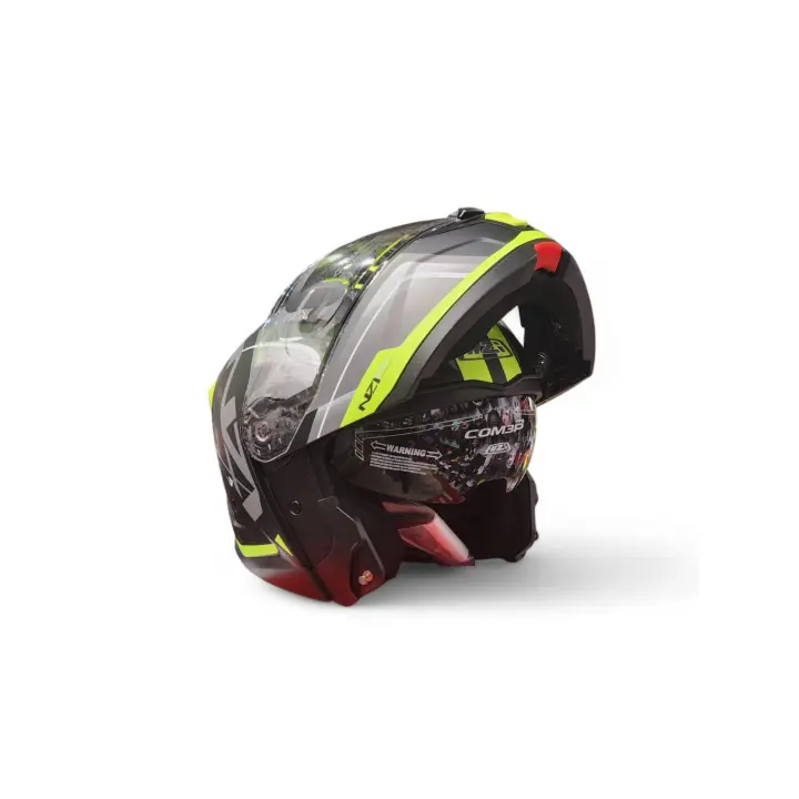 Casco Modular NZi Combi 3 DUO Orbe Negro Antracita Amarillo - 1