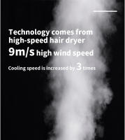 Ventilador de mano portátil para exteriores, potente dispositivo de 2024 velocidades con Pantalla Led, Batería recargable de 100 mAh, Personal, novedad de 3000 - details 12