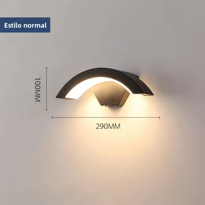 Lámpara De Pared Exterior Impermeable Con Sensor De Movimiento Humano Iluminación De Jardín Y Pasillo De Balcón Moderna LED Con Garantía - 1