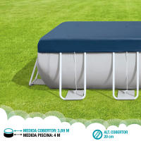 Cobertor INTEX piscina rectangular Prism Frame 400x200 cm - details 2
