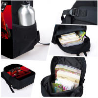 Set De Tres Piezas Buzo Antigua Con Estampado De Gato Cartoon Cuerda De Hombro Curvada Ajustable Bolsa Mensajera De Malla De Alta Capacidad Impermeable - details 2