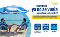 Pincho Sombrilla Playa Grande 240 cm, Antiviento hasta 35km/h, protección UV 50, Materiales de Calidad, Tubo de Aluminio, 8 Varillas de Fibra de Vidrio, Palo reclinable, Incluye Bolsa de Transporte - details 2