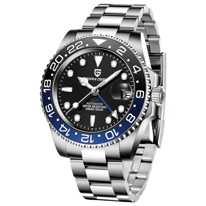 Reloj Mecánico PAGANI DESIGN PD-1662 V5 Para Hombre Con Bisel De Cerámica Cristal De Zafiro 10bar Impermeable GMT Automatico - 1