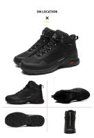 Botas De Invierno Para Hombre Resistente Al Agua Y Antideslizante Zapatillas De Nieve Para Senderismo Y Trabajo Cubierta Media Casual Para Exterior - details 1