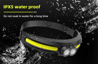 Linterna Frontal LED Con Sensor De Movimiento Recargable Por USB Impermeable Para Camping Pesca Y Uso General 180° De Ángulo De Haz - details 4