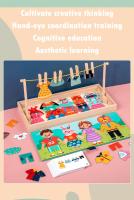 Juego Educativo De Montessori De Trajes Para Niños Puzzle De Despido De Madera Juego De Pensamiento Y Alineación Regalo Para Niños De 3-12 Años - details 2