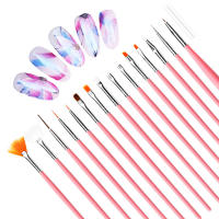 YIKOOLIN Kit De Pinceles Para Arte De Uñas 15pcs Set Para Esmalte De Gel UV Y Acrílico Herramientas De Diseño De Uñas DIY - details 0