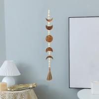 Guirnalda Bohemia De Madera Con Estrella Y Fase De Luna Colgante Para Pared Decoración Hogar Con Borla Regalo De Fiesta De Acogida - details 0